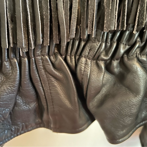 Black Leather Biker Jacket Women’s XL - Picture 4 of 7